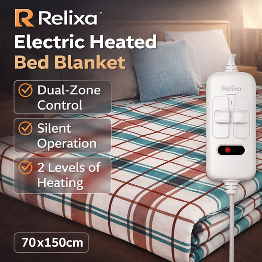 Relixa™ Electric Heated Bed Blanket (70 × 150 cm)